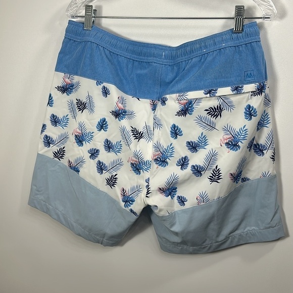 Mizzen + Main hydrashift swim shorts blue and white flamingo size medium - Picture 5 of 8